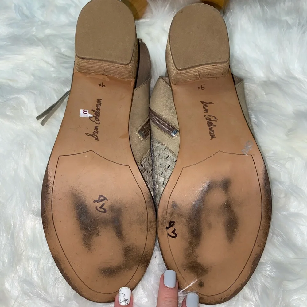 Sam‎ Edelman Cooper woven peep toe sandals